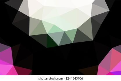 Light Multicolor, Rainbow vector polygon abstract layout. Glitter abstract illustration with an elegant design. A new texture for your design.