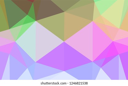 Light Multicolor, Rainbow vector polygon abstract backdrop. Shining colored illustration in a Brand new style. The textured pattern can be used for background.
