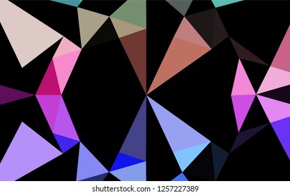 Light Multicolor, Rainbow vector polygon abstract layout. A vague abstract illustration with gradient. The template can be used as a background for cell phones.