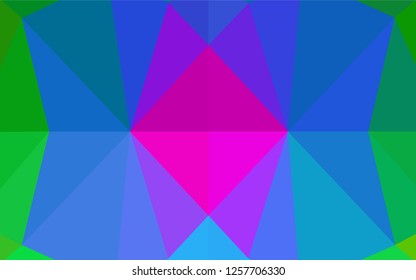 Light Multicolor, Rainbow vector polygon abstract background. Geometric illustration in Origami style with gradient.  A completely new design for your business.