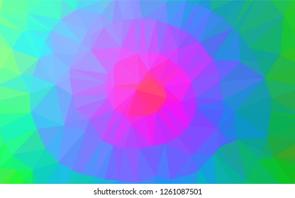 Light Multicolor, Rainbow vector polygon abstract backdrop. Creative geometric illustration in Origami style with gradient. A completely new template for your business design.