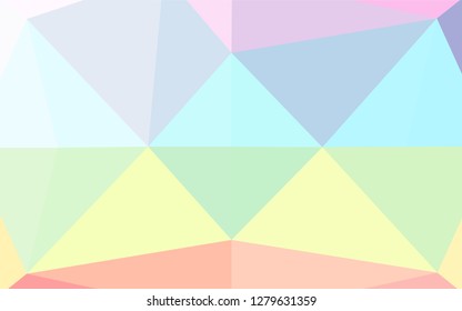 Light Multicolor, Rainbow vector polygon abstract layout. Creative illustration in halftone style with gradient. The completely new template can be used for your brand book.