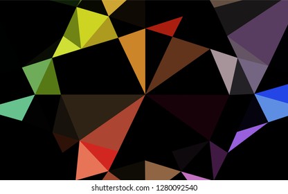 Light Multicolor, Rainbow vector polygon abstract layout. Geometric illustration in Origami style with gradient.  A completely new design for your business.