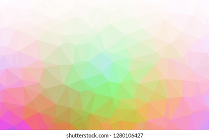 Light Multicolor, Rainbow vector polygon abstract background. Modern geometrical abstract illustration with gradient. Template for a cell phone background.