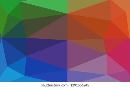 Light Multicolor, Rainbow vector polygon abstract layout. Colorful illustration in Origami style with gradient.  The best triangular design for your business.