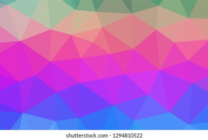Light Multicolor, Rainbow vector polygon abstract backdrop. Colorful illustration in abstract style with gradient. Brand new design for your business.