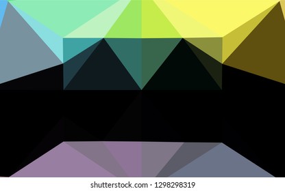 Light Multicolor, Rainbow vector polygon abstract layout. A sample with polygonal shapes. The completely new template can be used for your brand book.