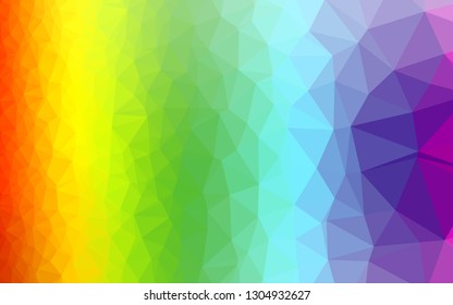 Light Multicolor, Rainbow vector polygon abstract background. An elegant bright illustration with gradient. Brand new design for your business.