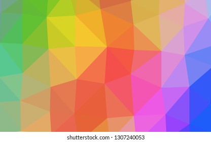 Light Multicolor, Rainbow vector polygon abstract layout. Modern geometrical abstract illustration with gradient. Brand new design for your business.
