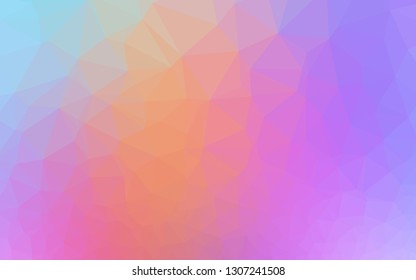 Light Multicolor, Rainbow vector polygon abstract background. Colorful abstract illustration with gradient. Brand new design for your business.
