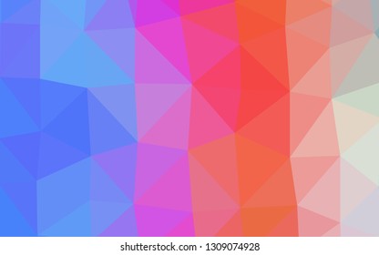 Light Multicolor, Rainbow vector polygon abstract backdrop. Modern geometrical abstract illustration with gradient. The best triangular design for your business.