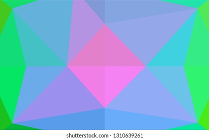 Light Multicolor, Rainbow vector polygon abstract layout. An elegant bright illustration with gradient. A completely new template for your business design.