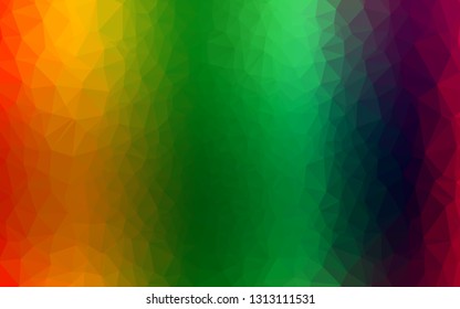 Light Multicolor, Rainbow vector polygon abstract backdrop. Colorful illustration in abstract style with gradient. Triangular pattern for your business design.