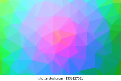 Light Multicolor, Rainbow vector polygon abstract layout. Colorful abstract illustration with gradient. Brand new design for your business.