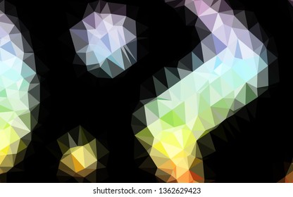 Light Multicolor, Rainbow vector polygon abstract layout. Colorful illustration in abstract style with gradient. Triangular pattern for your business design.