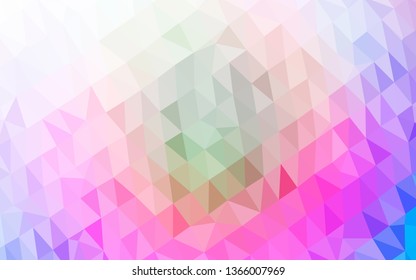 Light Multicolor, Rainbow vector polygon abstract background. Colorful illustration in Origami style with gradient.  Brand new style for your business design.