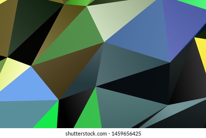 Light Multicolor, Rainbow vector polygon abstract background. Triangular geometric sample with gradient.  Brand new design for your business.