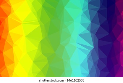 Light Multicolor, Rainbow vector polygon abstract backdrop. Modern geometrical abstract illustration with gradient. Template for your brand book.