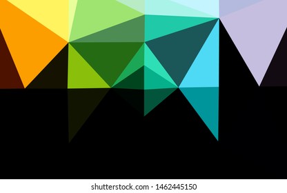 Light Multicolor, Rainbow vector polygon abstract background. Shining colored illustration in a Brand new style. Polygonal design for your web site.