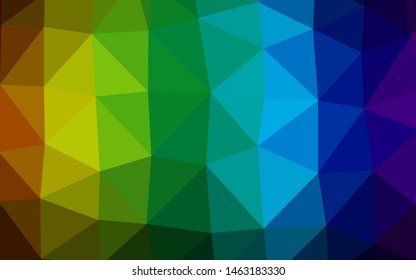 Light Multicolor, Rainbow vector polygon abstract layout. A vague abstract illustration with gradient. Triangular pattern for your business design.