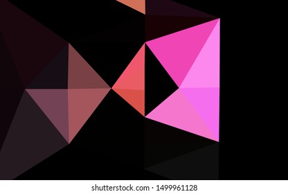 Light Multicolor, Rainbow vector polygon abstract layout. Creative illustration in halftone style with gradient. Completely new design for your business.