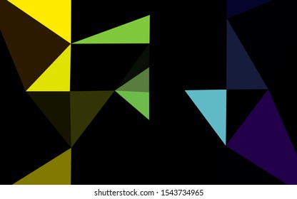 Light Multicolor, Rainbow vector polygon abstract layout. An elegant bright illustration with gradient. The best triangular design for your business.
