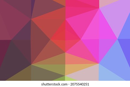 Light Multicolor, Rainbow vector polygon abstract backdrop. An elegant bright illustration with gradient. Completely new template for your business design.