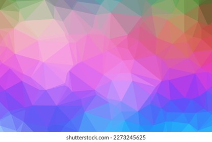 Light Multicolor, Rainbow vector polygon abstract layout. Colorful abstract illustration with gradient. Elegant pattern for a brand book.