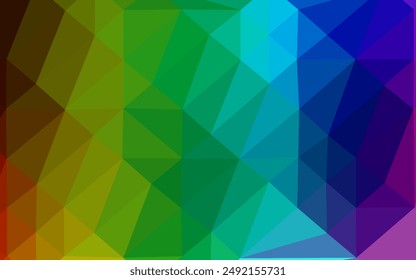 Light Multicolor, Rainbow vector polygon abstract background. Brand new colorful illustration in with gradient. Elegant pattern for a brand book.