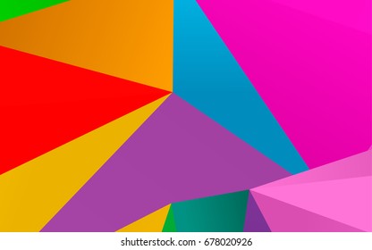 Light Multicolor, Rainbow vector polygon abstract template. Brand-new colored illustration in blurry style with gradient. The elegant pattern can be used as part of a brand book.