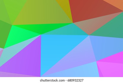 Light Multicolor, Rainbow vector polygon abstract pattern. A completely new color illustration in a vague style. A new texture for your design.