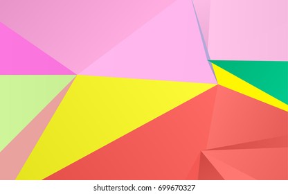 Light Multicolor, Rainbow vector polygon abstract pattern. A sample with polygonal shapes. The elegant pattern can be used as part of a brand book.