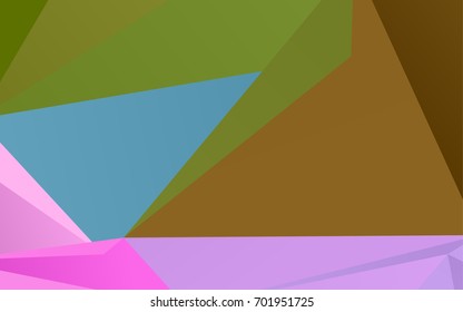 Light Multicolor, Rainbow vector polygon abstract background. Creative illustration in halftone style with gradient. The polygonal design can be used for your web site.