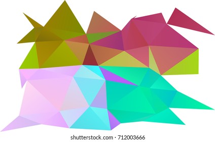 Light Multicolor, Rainbow vector polygon abstract pattern. Creative illustration in halftone style with gradient. The textured pattern can be used for background.