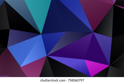 Light Multicolor, Rainbow vector polygon abstract template. Creative geometric illustration in Origami style with gradient. The polygonal design can be used for your web site.