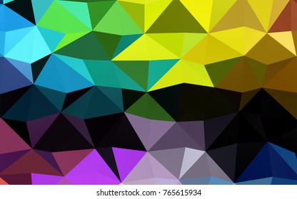 Light Multicolor, Rainbow vector polygon abstract pattern. Brand-new colored illustration in blurry style with gradient. The elegant pattern can be used as part of a brand book.