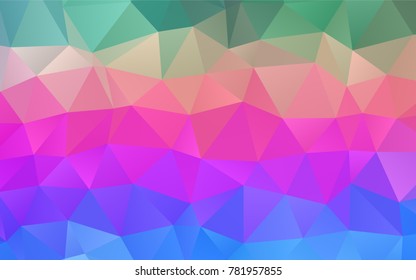 Light Multicolor, Rainbow vector polygon abstract background. A completely new color illustration in a vague style. The template can be used as a background for cell phones.