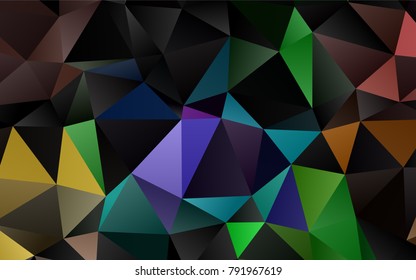 Light Multicolor, Rainbow vector polygon abstract background. Colorful illustration in abstract style with gradient. A completely new template for your business design.