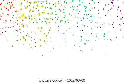 Light Multicolor, Rainbow vector polygonal illustration consisting of rectangles. Rectangular design for your business. Creative geometric background in origami style with gradient.