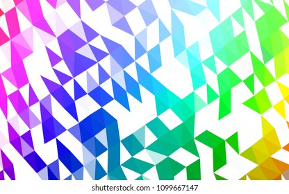 Light Multicolor, Rainbow vector polygonal background. An elegant bright illustration with gradient. Brand new design for your business.