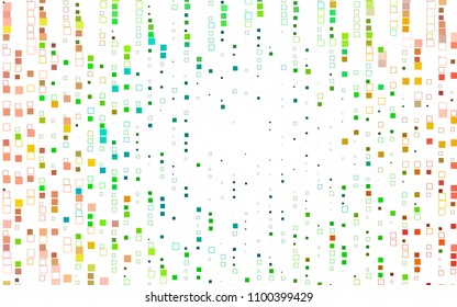 Light Multicolor, Rainbow vector polygonal illustration, which consist of rectangles. Rectangular pattern for your business design. Geometric background in Origami style with gradient. 