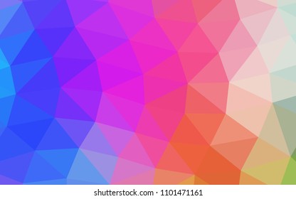 Light Multicolor, Rainbow vector polygonal polygonal. Shining illustration, which consist of triangles. Triangular pattern for your business design.