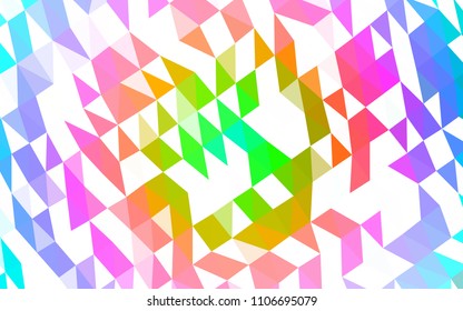 Light Multicolor, Rainbow vector polygonal background. Creative illustration in halftone style with gradient. A new texture for your design.