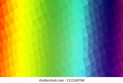 Light Multicolor, Rainbow vector polygonal background. Creative illustration in halftone style with gradient. A completely new design for your business.