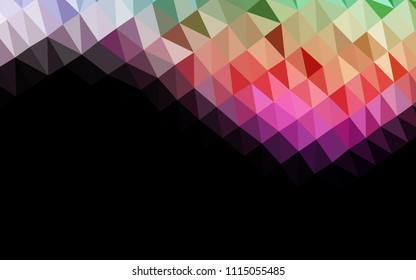 Light Multicolor, Rainbow vector polygonal template. Glitter abstract illustration with an elegant design. The template can be used as a background for cell phones.