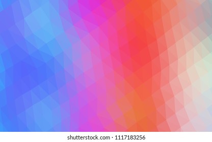 Light Multicolor, Rainbow vector polygonal pattern. Creative geometric illustration in Origami style with gradient. A completely new template for your business design.