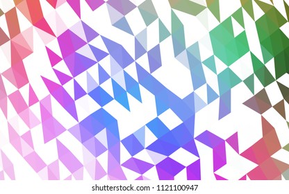 Light Multicolor, Rainbow vector polygonal pattern. A vague abstract illustration with gradient. Brand new style for your business design.