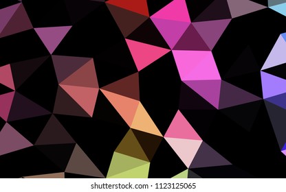 Light Multicolor, Rainbow vector polygonal polygonal. Glitter abstract illustration with an elegant design. The template can be used as a background for cell phones.
