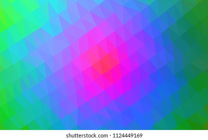 Light Multicolor, Rainbow vector polygonal template. Shining colored illustration in a Brand new style. The completely new template can be used for your brand book.