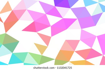 Light Multicolor, Rainbow vector polygonal polygonal. An elegant bright illustration with gradient. A completely new template for your business design.